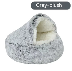 Semi-Closed Pet Bed with Canopy