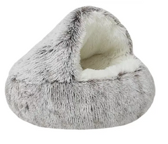 Semi-Closed Pet Bed with Canopy