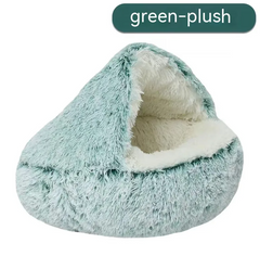 Semi-Closed Pet Bed with Canopy